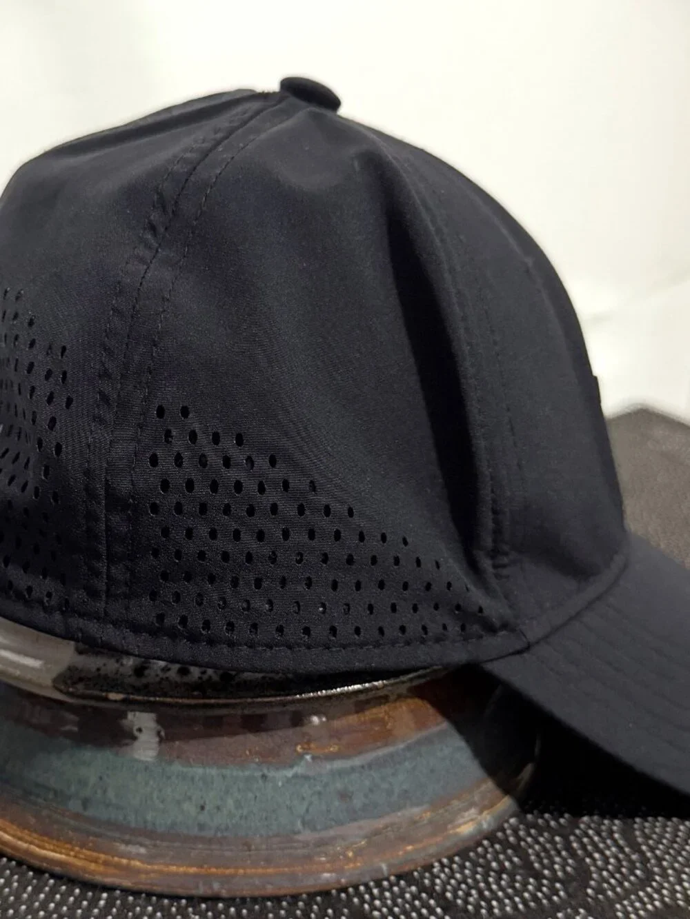 Adidas Black Snap Back Vented Cap Trefoil Logo